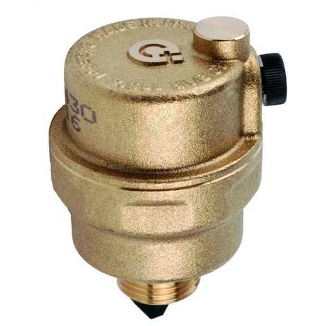 Caleffi – Purgeur d'air automatique 3/8' – Laiton matricé – Purge horizontale – Pmax 10 bar – Tmax 115°C – Pour systèmes de chauffage