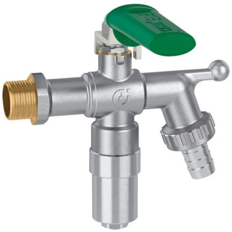 Caleffi – Robinet extérieur antigel 603450 – Boule en laiton chromé – Filetage 1/2' et 3/4' – Clapet anti-retour pour conditions extrêmes