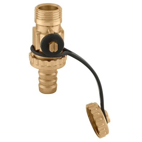 Caleffi Rubinetto di scarico caldaia con portagomma e tappo 1/2” M  538400