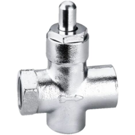 Caleffi Rubinetto portamanometro gas, con pulsante di apertura F-F 3/8"  846003