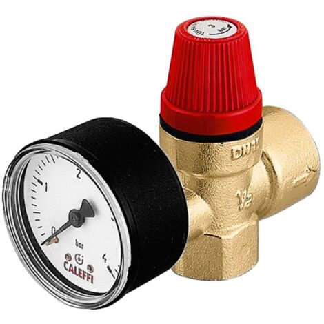 Caleffi Sicherheitsventil Membransicherheitsventil Heizung mit Manometer 3 bar 1/2'' 532143