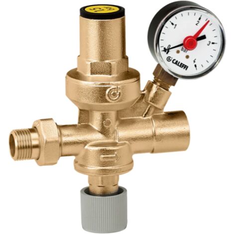 Caleffi – Groupe remplissage automatique sans mano – Vanne chauffage central avec robinet et filtre – Pression réglable 0,3-4 bar – Corps laiton