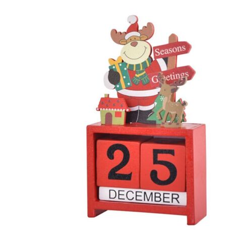 Calendario da tavolo Numero da tavolo Data Blocchi di legno B