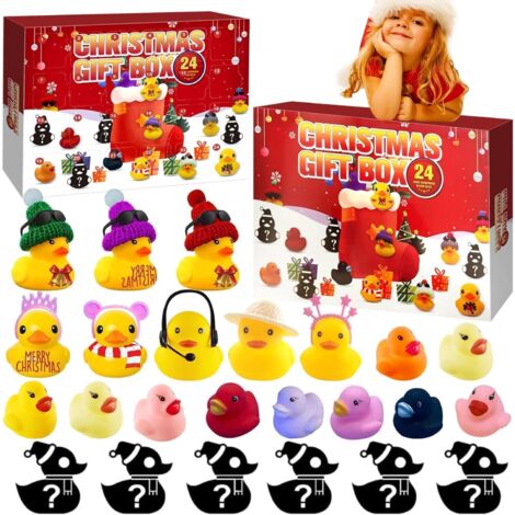 Calendario de Adviento de Patitos 2025, Calendario de Adviento de Patitos de Goma con 24 Patitos, Calendario de Adviento de Patitos de Baño, Regalo de Navidad