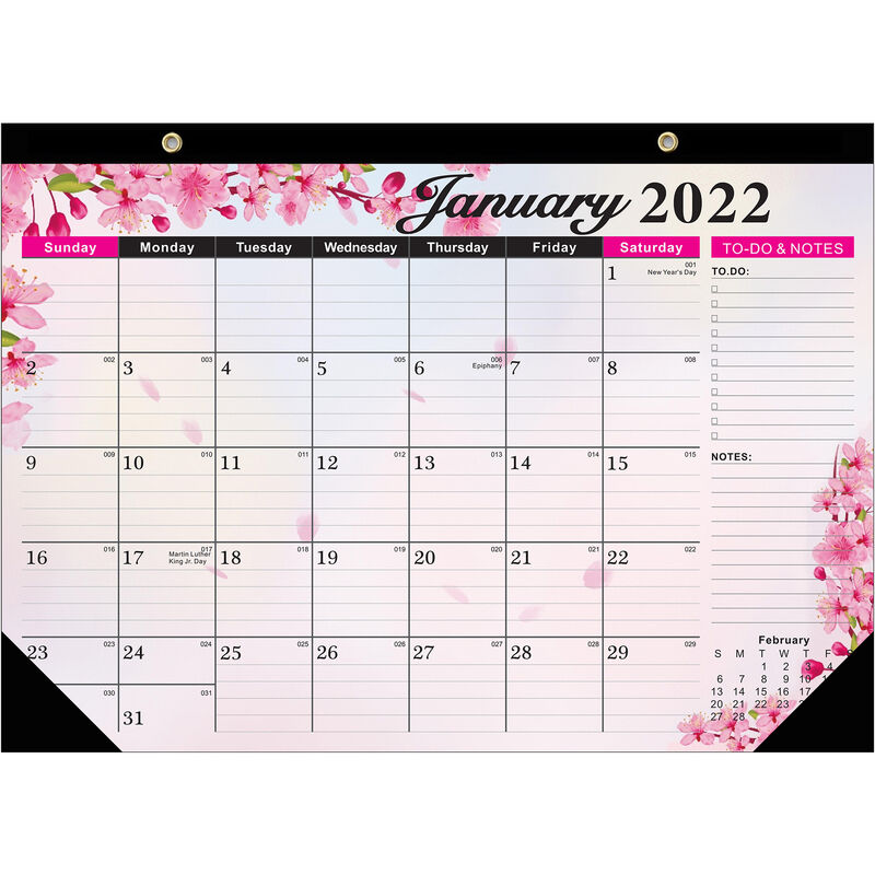 

Calendario de pared 2021-2022 Calendario mensual planificador de julio de 2021 a diciembre de 2022 17 x 12 pulgadas con doble alambre encuadernado