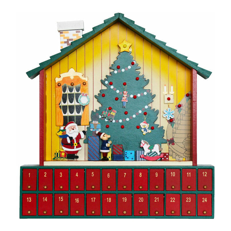 Giordanoshop - Calendario dell'Avvento 41x7x39 cm in Legno