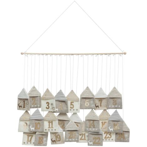 Calendario dell'avvento da parete beige l90cm - Atmosphera créateur d'intérieur