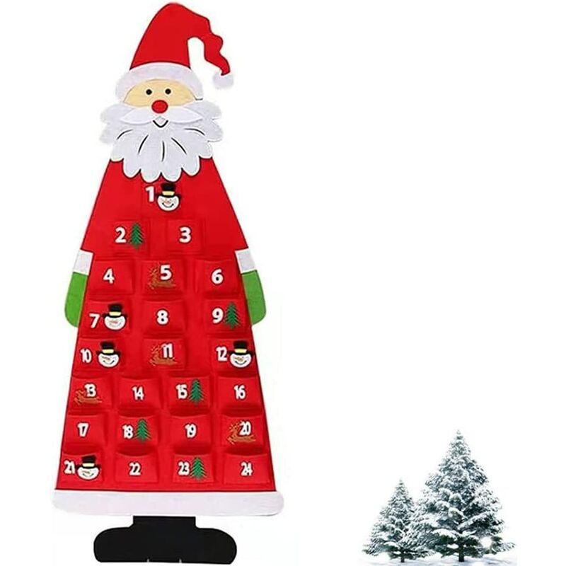 Calendario Avvento Babbo Natale Fai Da Te Calendario Dell'avvento Di Babbo Natale, Calendario Dell'avvento In