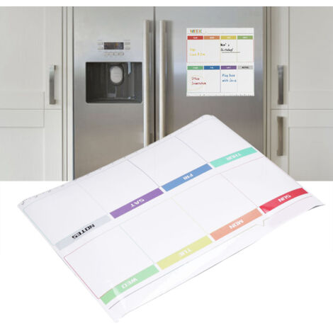 [Calendario Semanal] + + + Tablero magnético autoadhesivo de PVC reutilizable con raspador, 42 x 30 cm, para pared/refrigerador, planificación familiar
