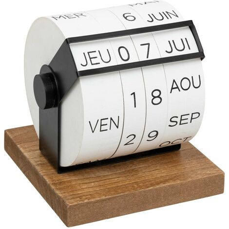 Calendario vintage h.15cm in legno - Atmosphera créateur d'intérieur