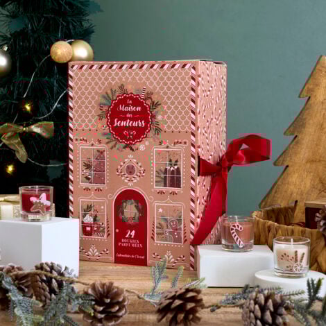 THE HOME DECO FACTORY Calendrier Bougie Parfumee X24 Noel Gingerbread