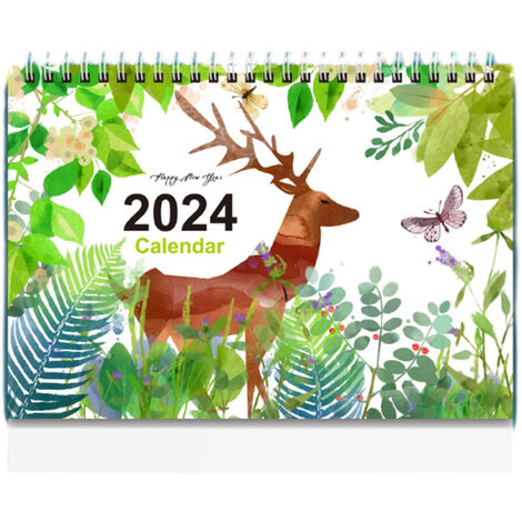 calendrier de table 2024 calendrier de bureau 2024 ordinateur portable à  rabat d