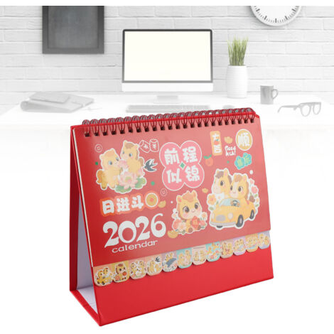 Calendrier de bureau 2026, Année du Cheval, Calendrier traditionnel chinois sur pied