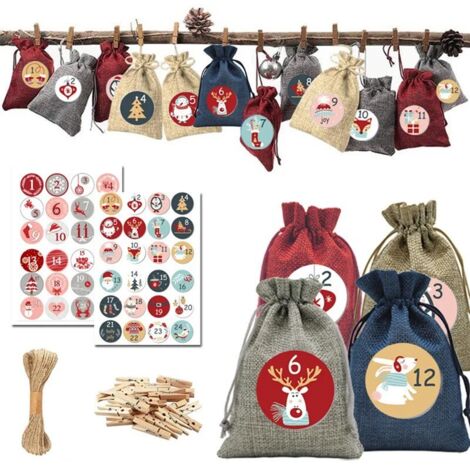 Calendrier De L'Avent 2025 Avec 24 Pendentifs Animaux - Décoration De Noël Mignonne à Suspendre Sur Le Sapin
