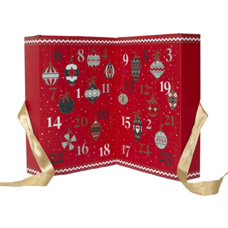 Calendrier de l'Avent 24 Bougies Parfumées "Noël" 30cm Rouge