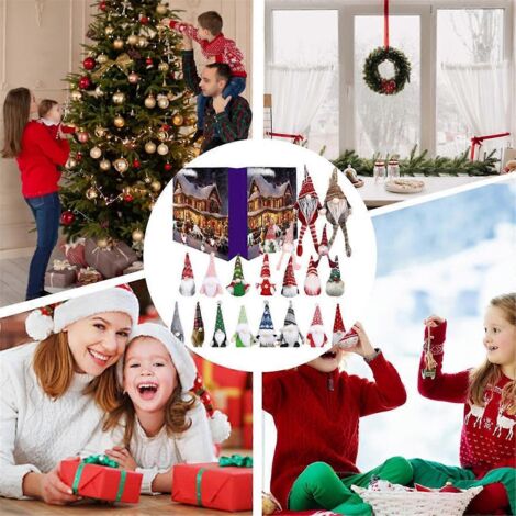 Calendrier de l'Avent avec des gnomes et des figurines de gnomes à collectionner