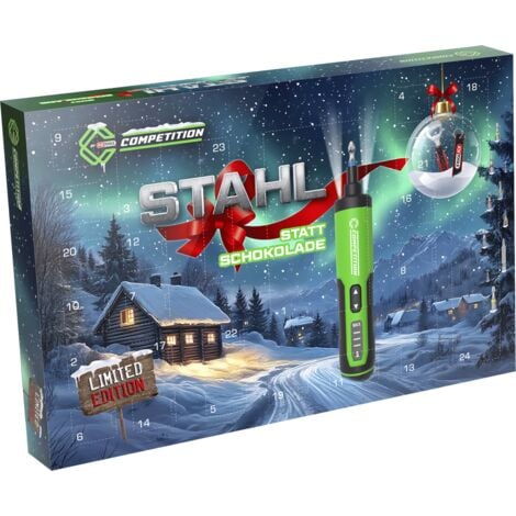 KSTOOLS Calendrier de l'Avent COMPETITION avec jeu de tournevis sans fil et embouts de vissage à torsion, 27 pièces