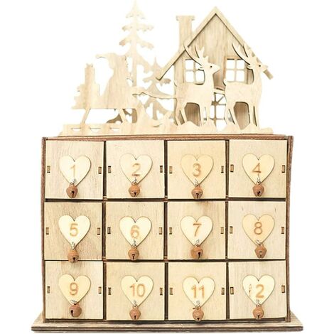 Boîte à bijoux artisanal en bois-cœur Avent Calendrier De Noël & Holiday Home Decor New