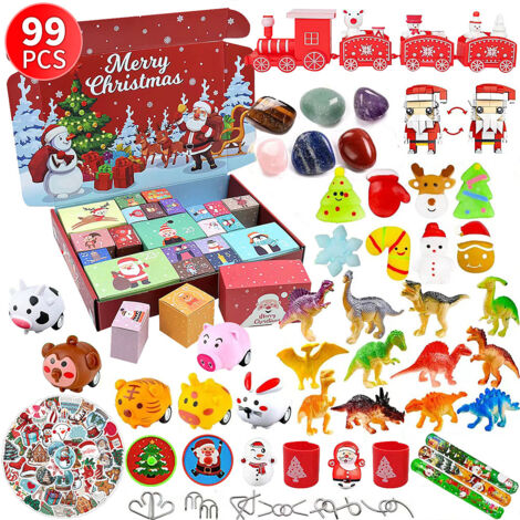 Calendrier de Noël 2025 à faire soi-même avec boîte à fermeture éclair et compte à rebours à découper à la main pour enfants