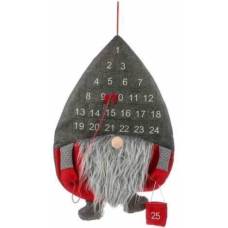 Calendrier du Compte à rebours de Noël Calendrier Mural créatif Décorations Nouveau Calendrier de Compte à rebours de Noël Rudolph wondeful(Gris)