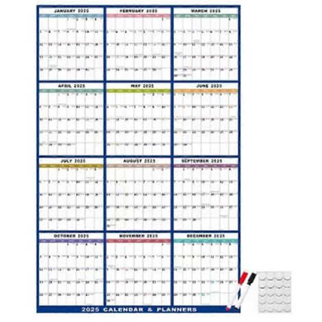 Calendrier effaçable à tableau blanc, agenda mensuel et hebdomadaire --