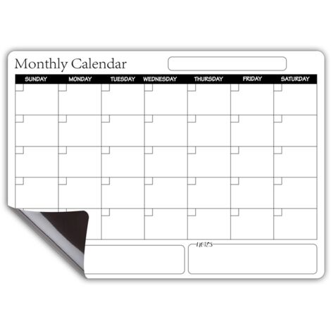 Calendrier magnétique effaçable 2-en-1 pour frigo, planning mensuel/semestriel, liste de courses amovible, organisation réutilisable cuisine, décoration murale.