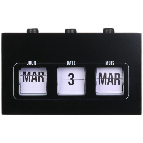 Calendrier Perpétuel Vintage Flip Flap Noir