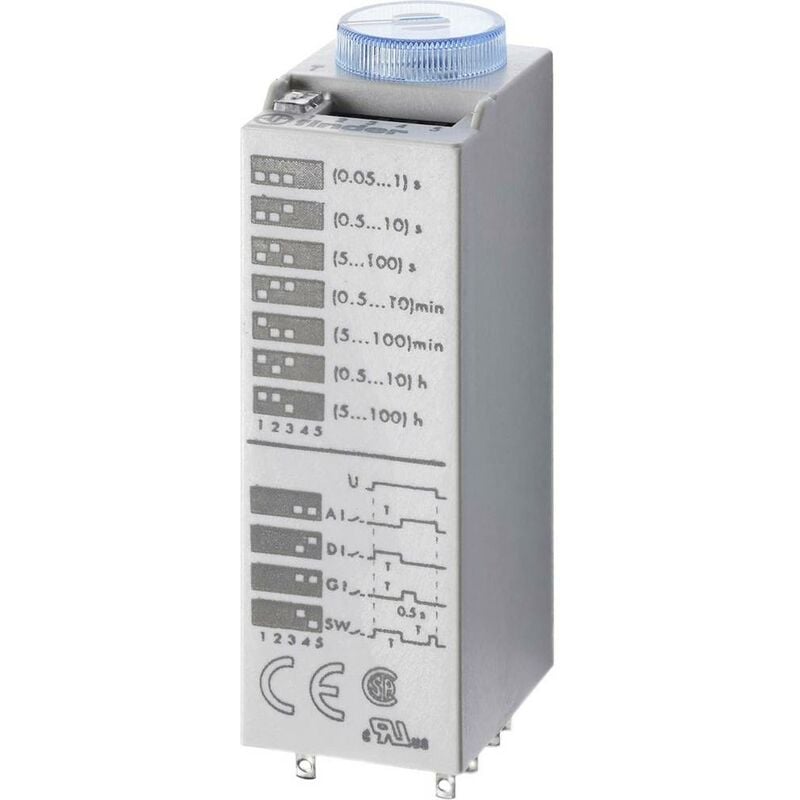 Finder - Relais temporisé Tension de fonctionnement: 24 v/ac, 24 v/dc 85.02.0.024.0000 2 inverseurs (rt) 10 a 400 v/ac mu