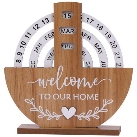 Calendrier Rotatif Manuel en Bois pour Maison, Bureau ou Hall - Shovel Design - Design Créatif en Bois