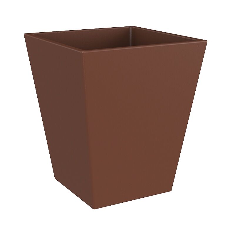 CALÉNDULA 50 Square Jardinière carrée d'intérieur et d'extérieur de style rustique pour plantes et fleurs très résistantes au temps. Fabriqué en