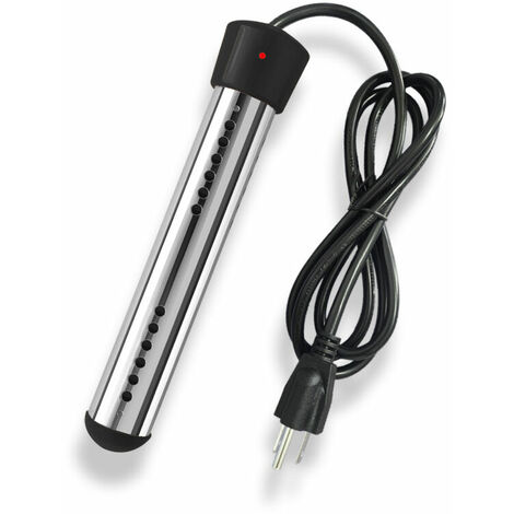 Calentador de agua eléctrico de 2500 W con voltaje de inmersión, calentador de agua para piscina, calentador de agua portátil, adecuado para estanques, cubos negro——