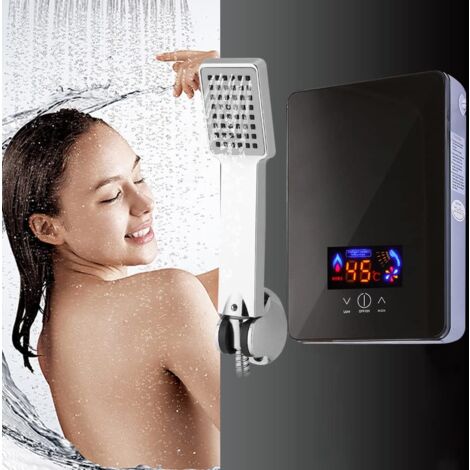 Calentador de agua eléctrico instantáneo 30-55℃ con ducha Kit calentador de agua 6,5 kW 220V para baño cocina