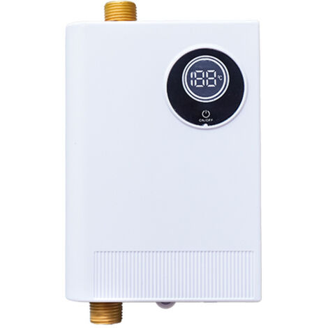 Calentador de agua instantáneo de 3500 W y 220 V, minicalentador de agua instantáneo con pantalla LED, calentador de agua bajo fregadero, pequeño calentador de agua eléctrico instantáneo para cocina, 