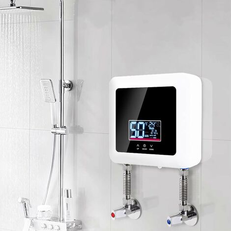 Calentador de agua instantáneo sin tanque de 7500 W, mini ducha eléctrica, calentador de agua instantáneo de 230 V, jardín de ducha, mini calentador de agua instantáneo sin tanque para baño, cocina, p