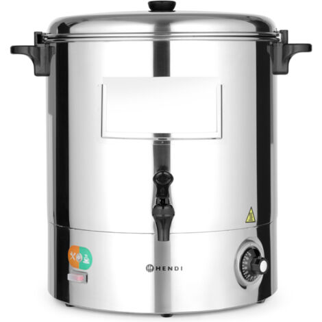 Calentador de agua para vino caliente, acero, 2200 W, 30 L - Hendi 209905