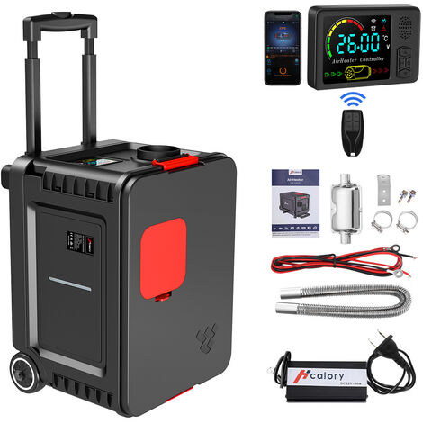 Calentador de aire diésel HCalory 5KW-8KW 12V 5L HC-A04 Calentador silencioso Bluetooth LCD Calentador de aire diésel para RV Camión Coche Van Boat Auto LAVENTE