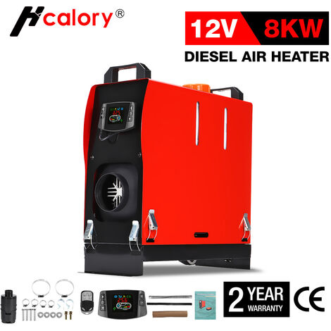 Calentador de aire diésel HCalory 8KW 12V con LCD para camión