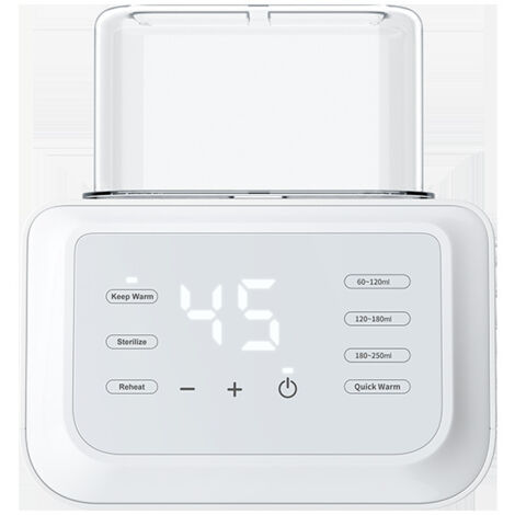 Calentador de biberones, esterilizador de biberones, calentador rápido de alimentos para bebés con pantalla LCD para un control preciso de la temperatura