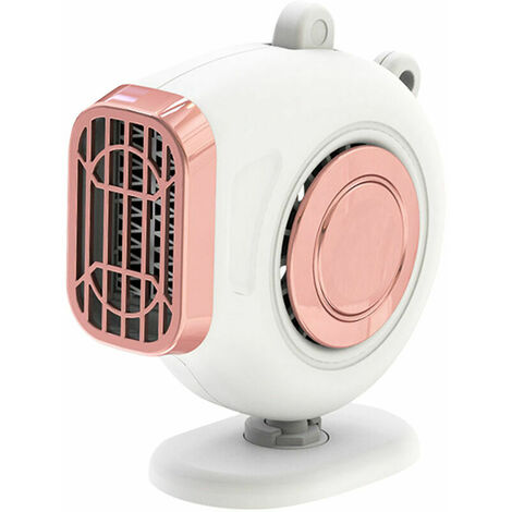 Calentador de coche 3 en 1, 12 V 120 W, ventilador de calentador de coche ajustable, salpicadero de coche, calentador eléctrico, ventilador de refrigeración, ventana, parabrisas, antivaho (blanco)