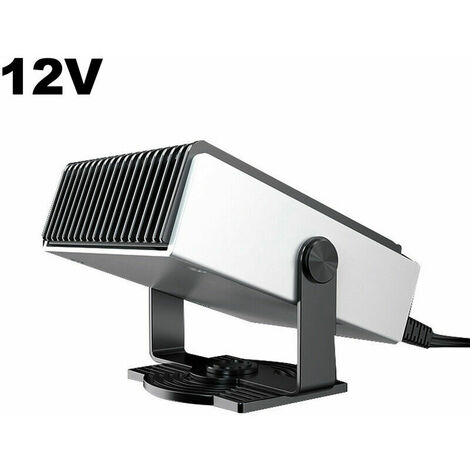 Calentador de coche, calentador de descongelador de coche portátil blanco de 12 V