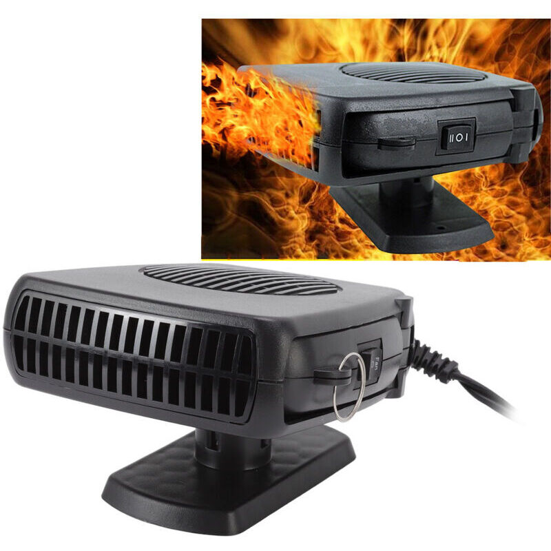 Xisrens Calentador De Coche De 150 W Y 24 V, Descongelación Con Función De Enfriamiento, Ventilador Calefactor Eléctrico Negro, Enchufe Para Encendedor De Cigarrillos