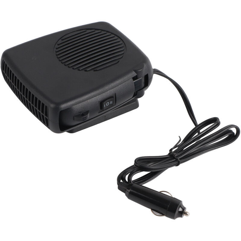 Xisrens Calentador De Coche Eosnow De 150 W Y 24 V, Con Función De Descongelación Y Refrigeración, Ventilador Eléctrico Negro Y Enchufe Para Encendedor De Cigarrillos.