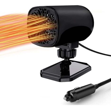 Calentador de coche KZQ 2 en 1, portátil, de 12 V y 150 W, rápido, con desempañador, ajustable 360°, con purificador de aire y encendedor para calentar todo tipo de vehículos.