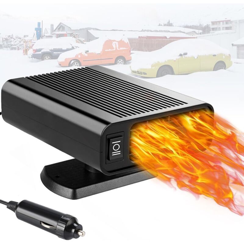 Jalleria - Calentador de coche portátil 2 en 1 de 24 v y 150 w, con ventilador y desempañador, ideal para camping, caravanas, suv.