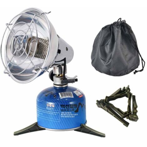 Calentador de gas para exteriores con encendedor, digital, portátil, ligero, de acero inoxidable, para calentar en invierno, para acampar al aire libre, senderismo, picnic, mochilero, viajes, barbacoa