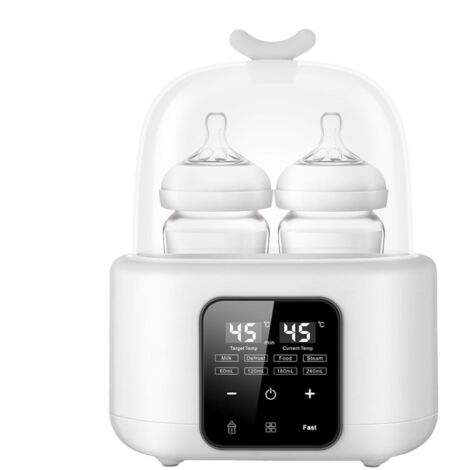Calentador de leche, calentador de leche materna, control de temperatura inteligente y preciso para la leche materna - calentador de biberones con descongelación, blanco