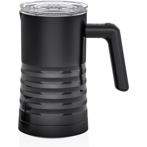 Calentador de leche eléctrico y batidor (4 en 1), 400 W, capacidad de 580 ml, revestimiento antiadherente – negro o blanco
