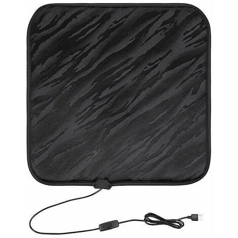 Calentador de manta eléctrica Usb de invierno Cojín de asiento de automóvil Almohadilla de calefacción Calentador de silla de sofá Manta de calentador para Calentador de oficina de coche negro
