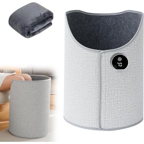 Calentador de pies portátil para debajo del escritorio con funda suave, pared calefactora de 360 grados, calentador vertical para piernas y pies para el hogar, dormitorio y hotel.