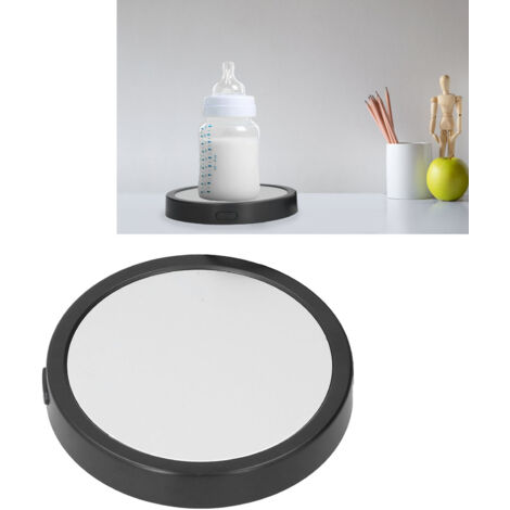 Calentador de tazas USB con temperatura constante para tazas de cerámica, cartones de leche y vasos, ABS + aluminio, negro, 8,5 cm de diámetro, 10 W, alimentación de 5 V, temperatura superficial de 90